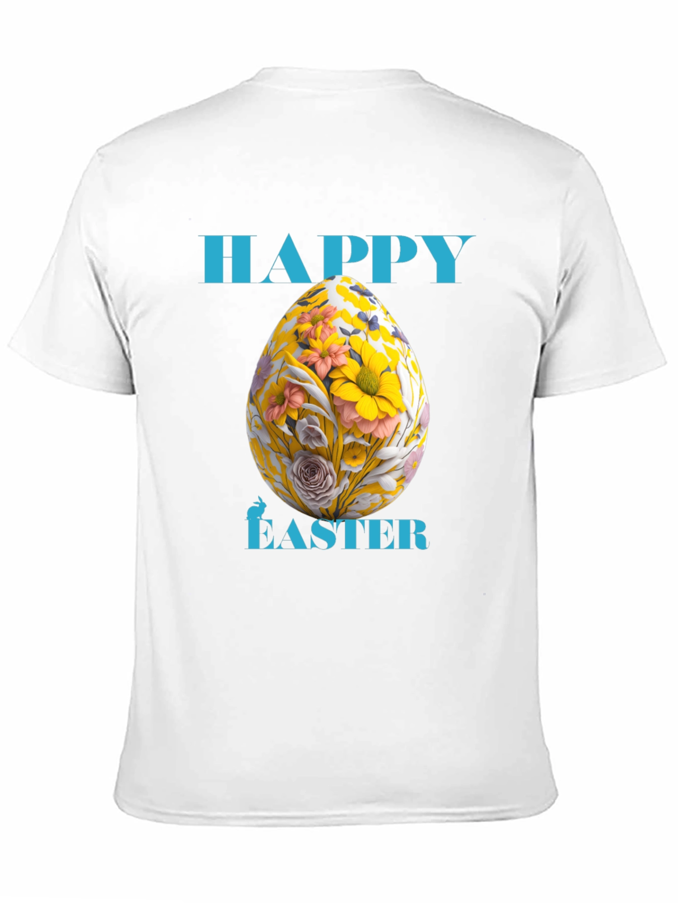 Happy Easter Floral Egg Graphic Tee