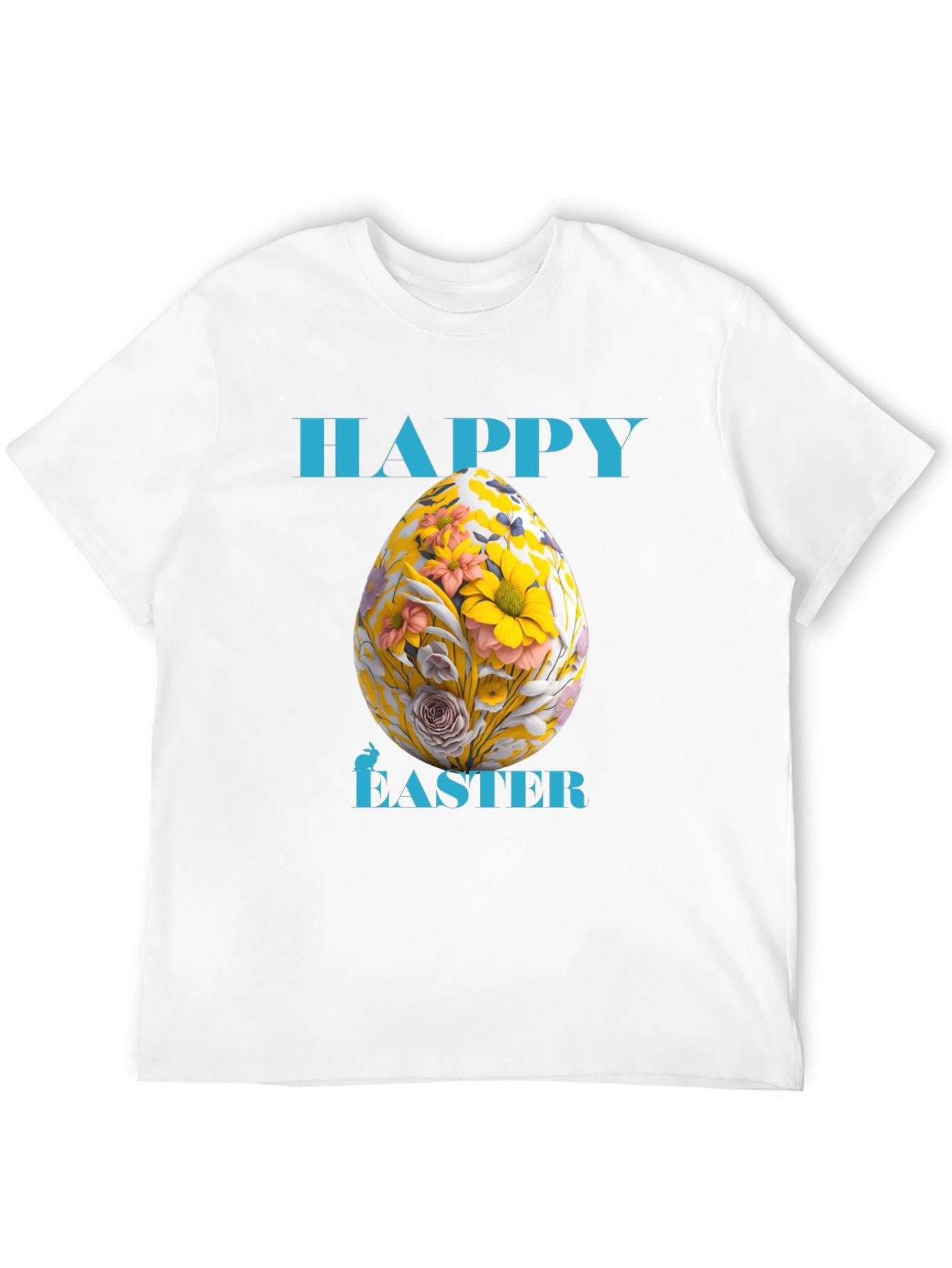 Happy Easter Floral Egg Graphic Tee
