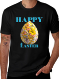 Happy Easter Floral Egg Graphic Tee