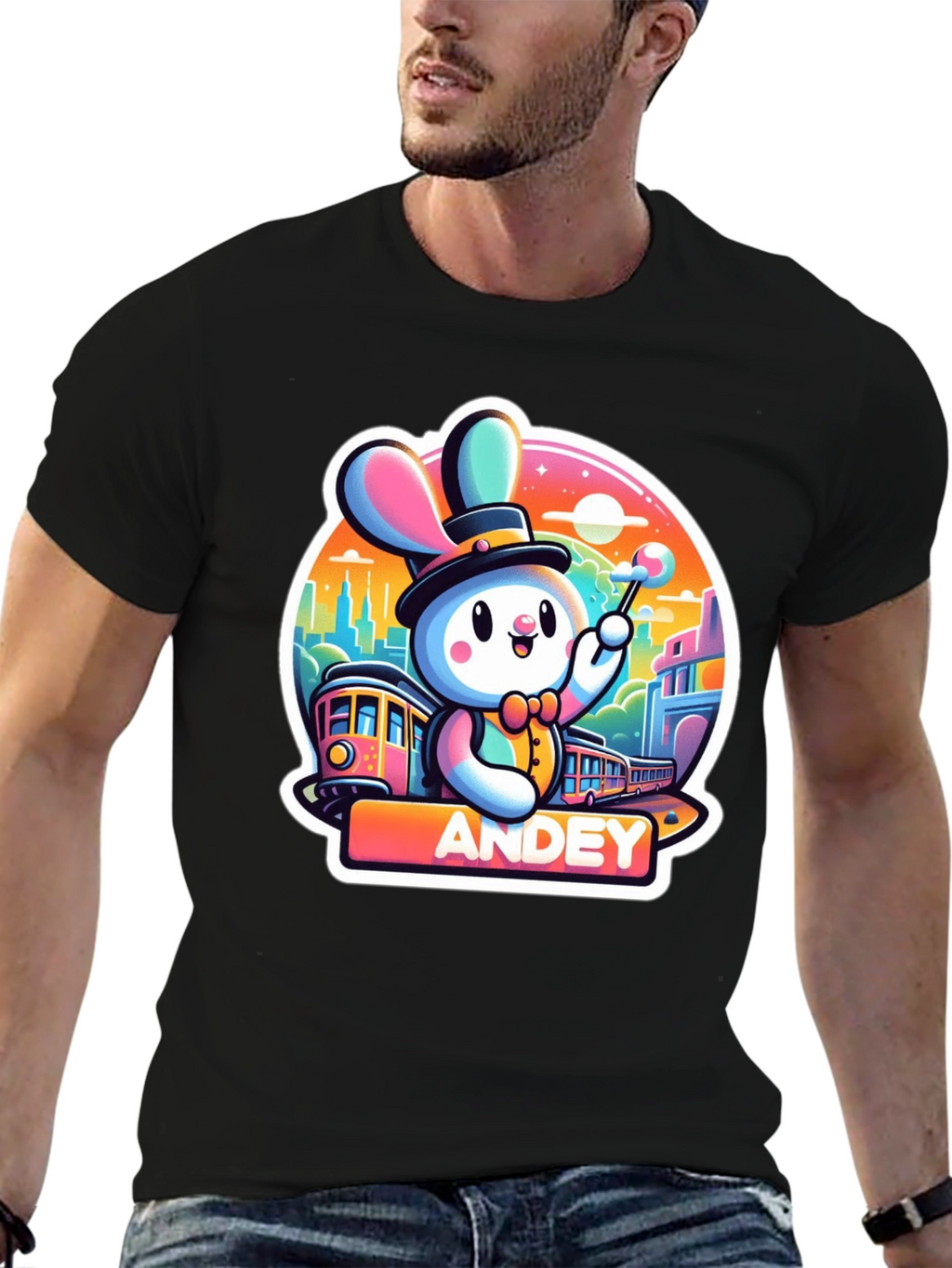 Andey Cartoon Rabbit T-Shirt