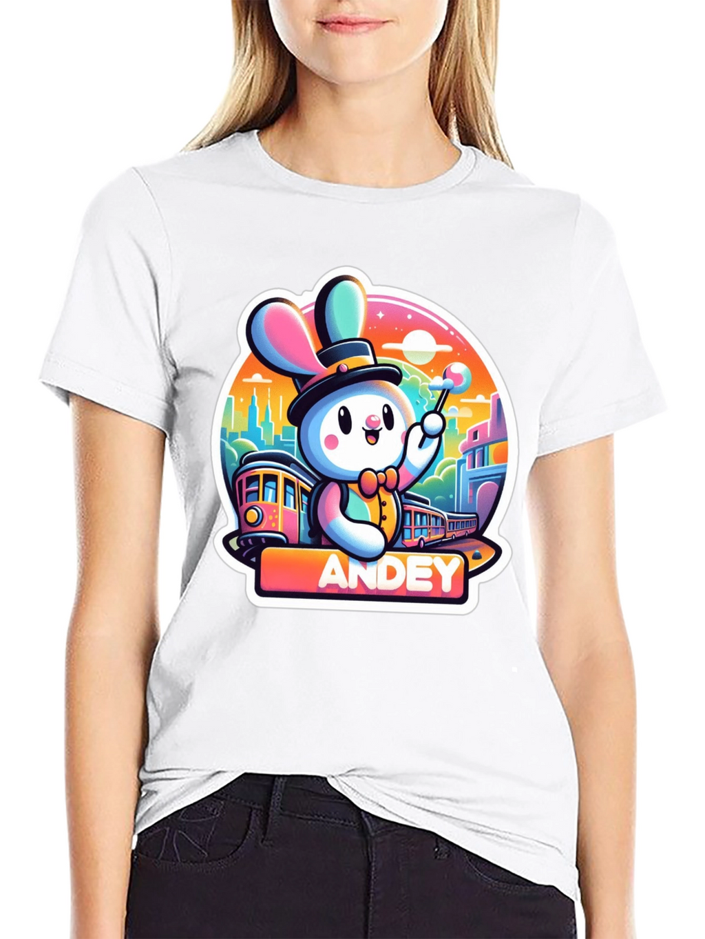Andey Cartoon Rabbit T-Shirt