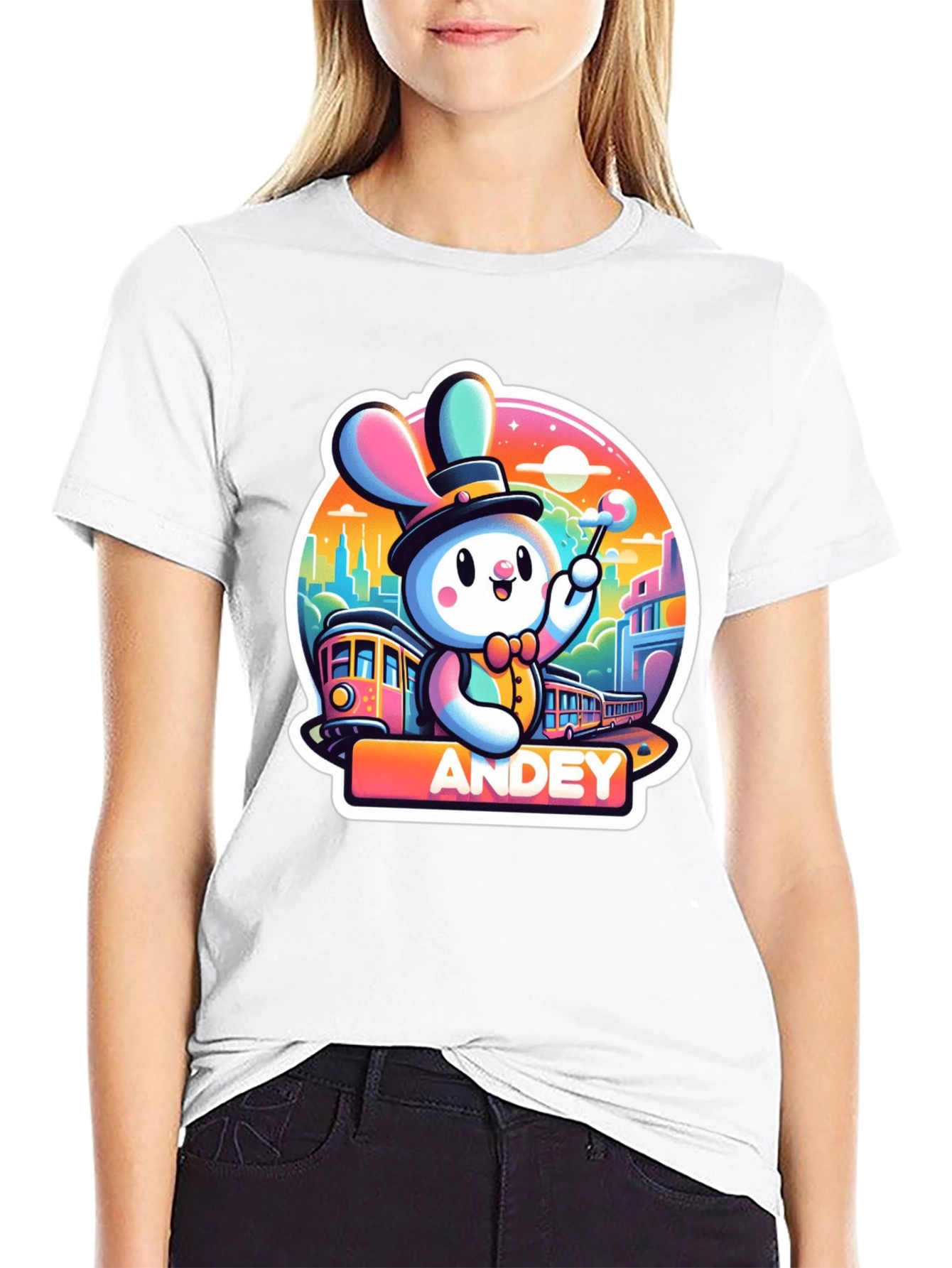 Andey Cartoon Rabbit T-Shirt