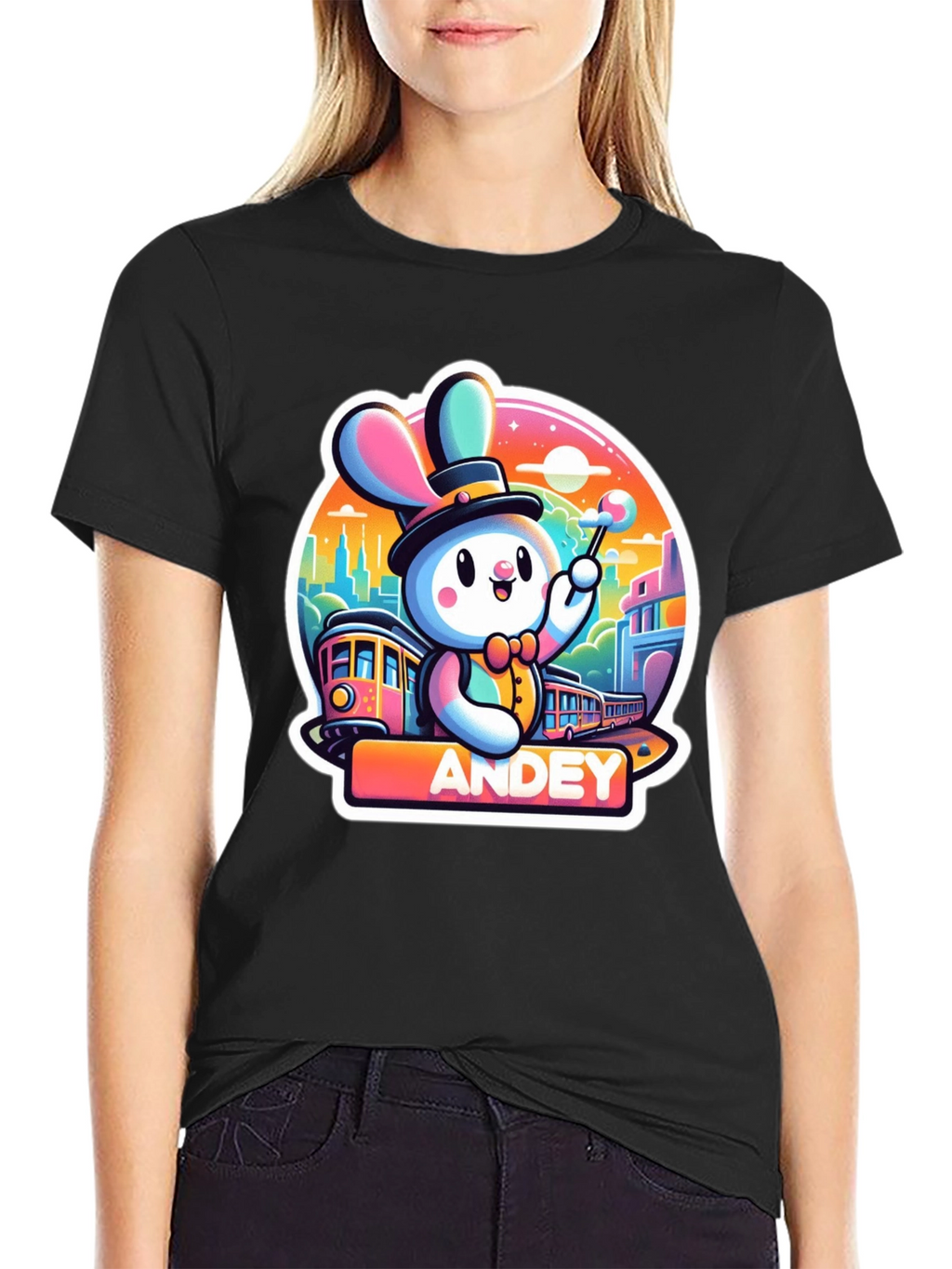 Andey Cartoon Rabbit T-Shirt