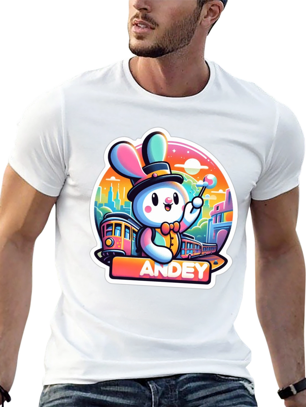 Andey Cartoon Rabbit T-Shirt