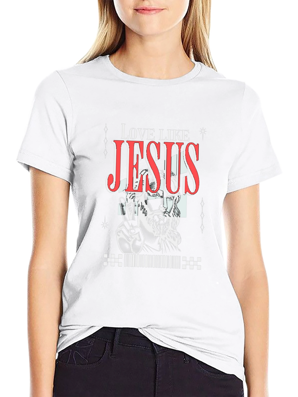 Love Like Jesus Graphic Tee - Black