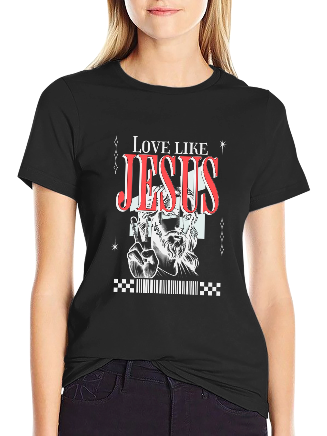 Love Like Jesus Graphic Tee - Black