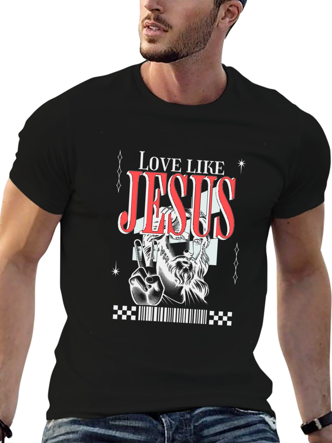 Love Like Jesus Graphic Tee - Black