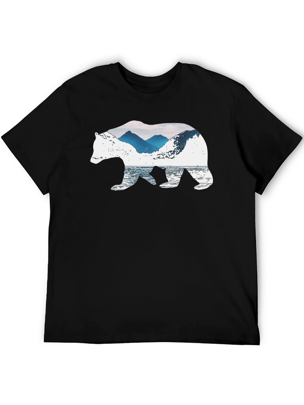 Nature Bear Graphic Tee - Black