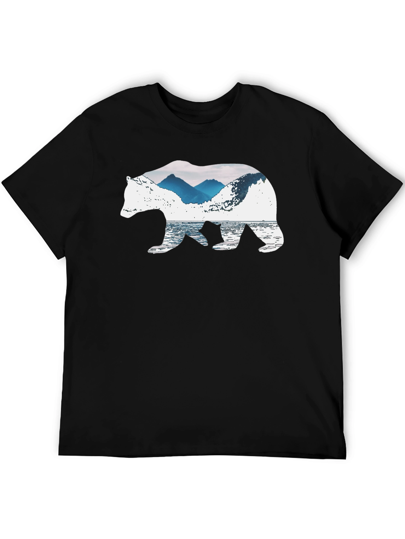 Nature Bear Graphic Tee - Black