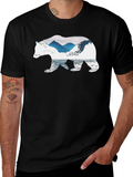 Nature Bear Graphic Tee - Black