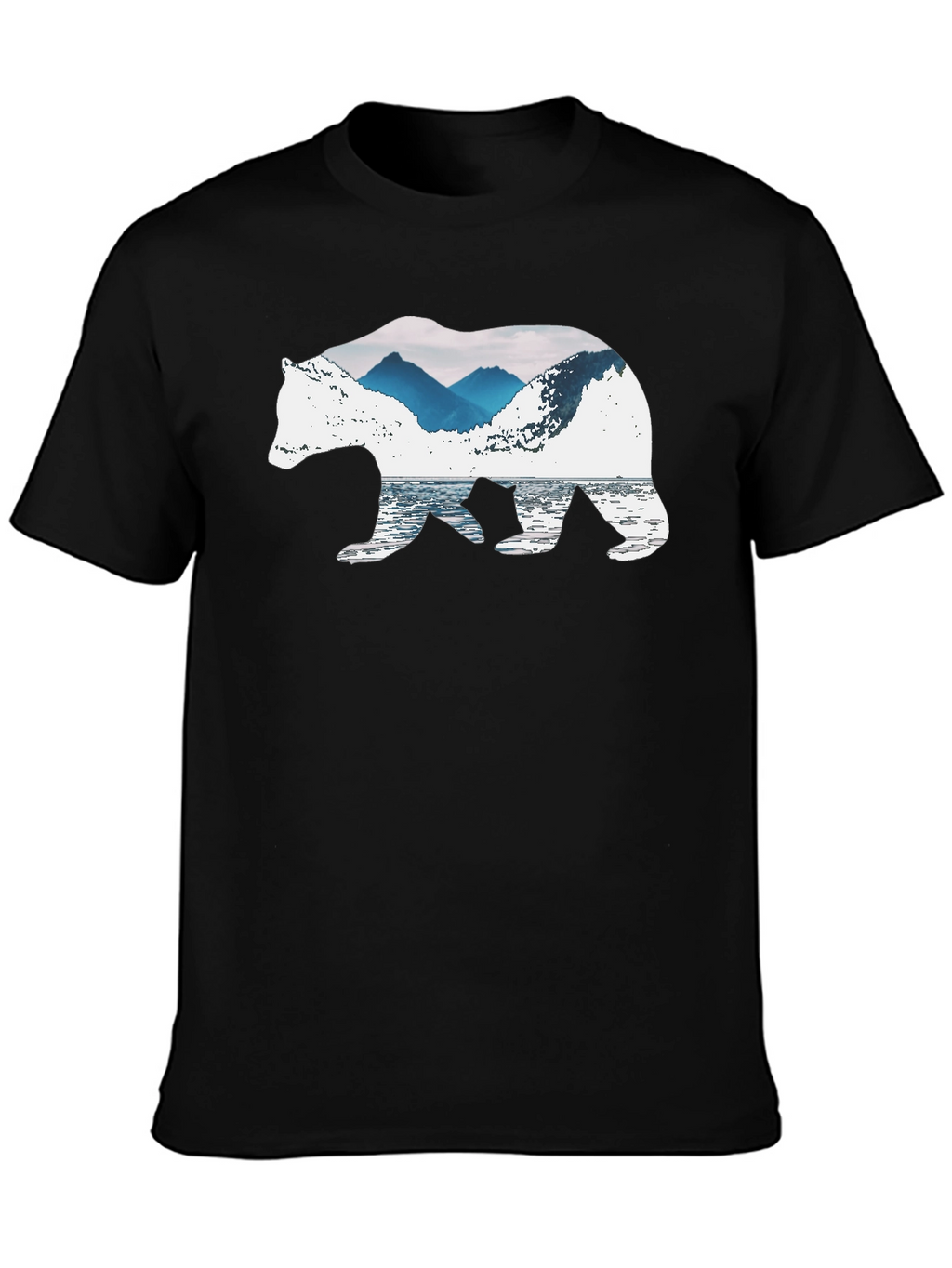 Nature Bear Graphic Tee - Black