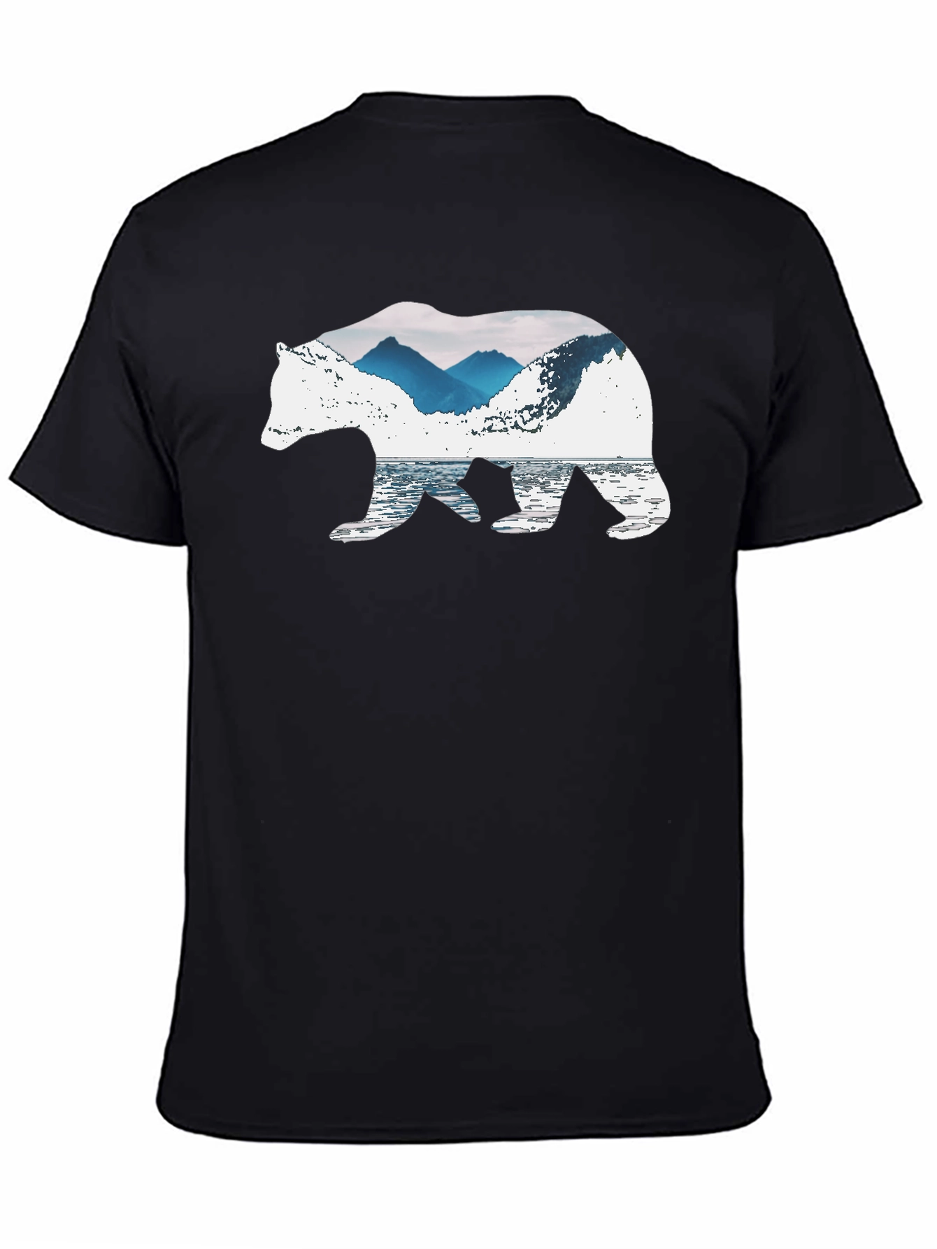 Nature Bear Graphic Tee - Black