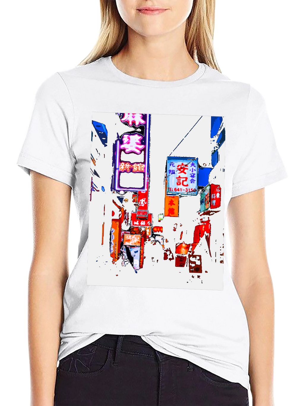 Tokyo Streetscape Graphic Tee - Black