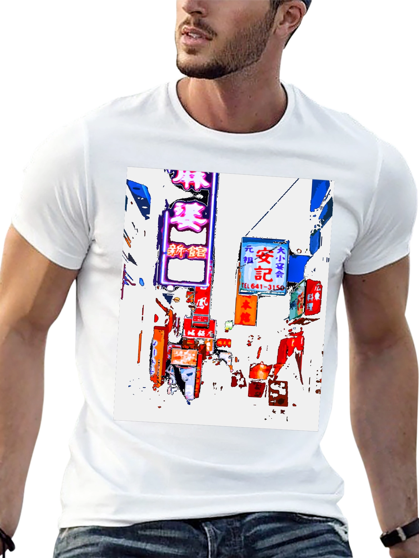 Tokyo Streetscape Graphic Tee - Black