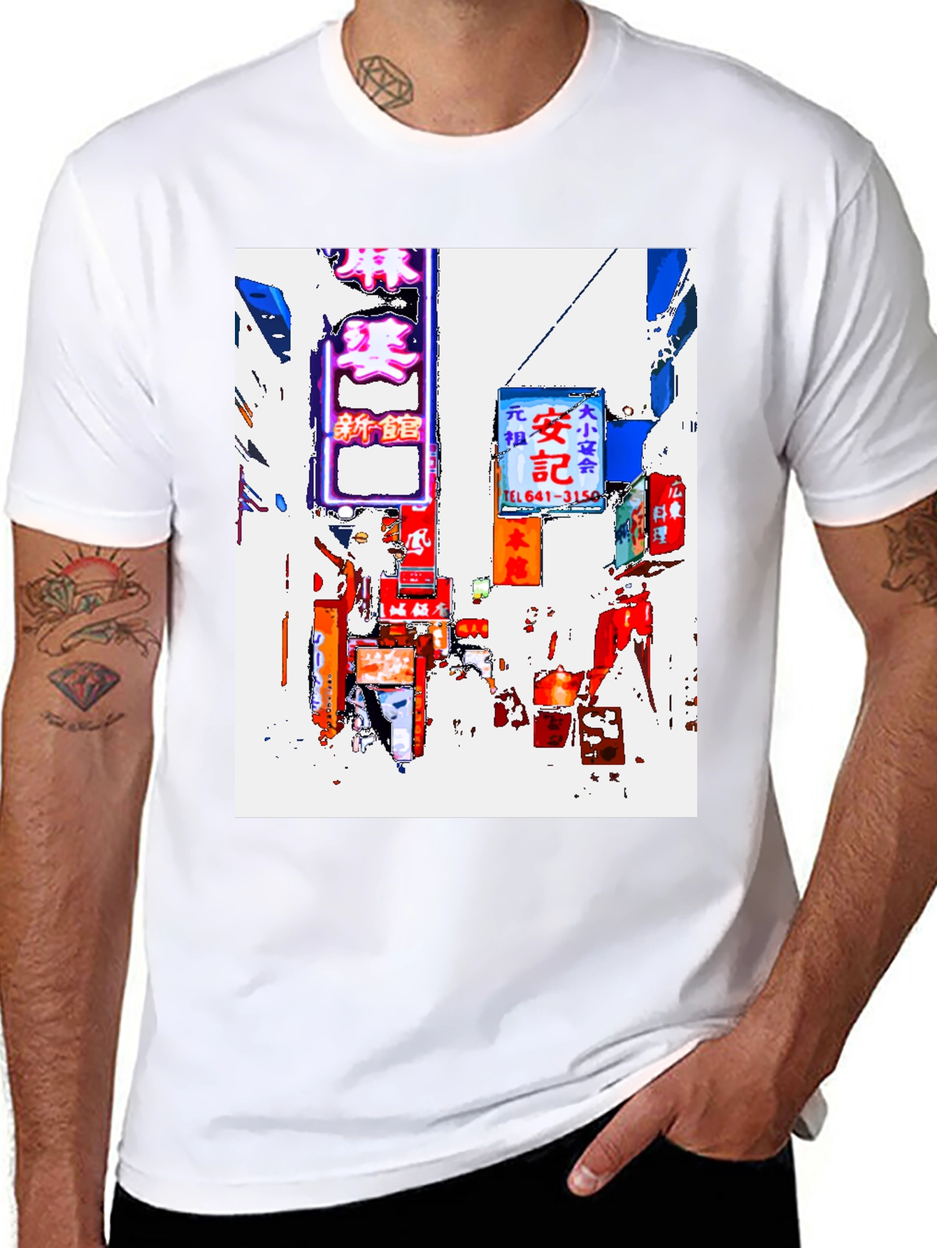 Tokyo Streetscape Graphic Tee - Black