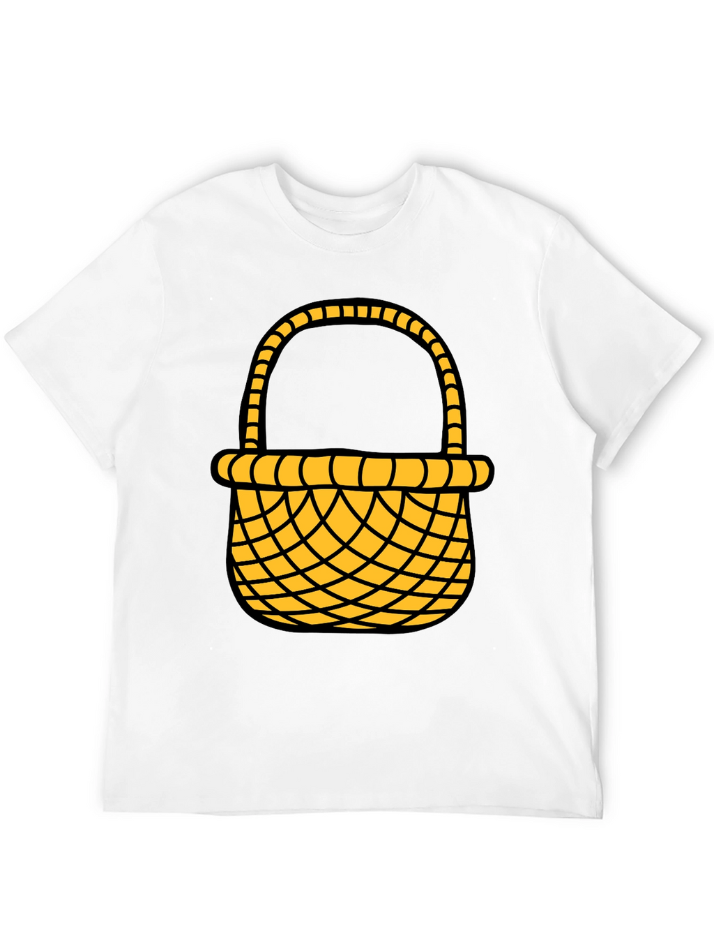 Easter Basket Graphic Tee - Black Cotton Blend Shirt