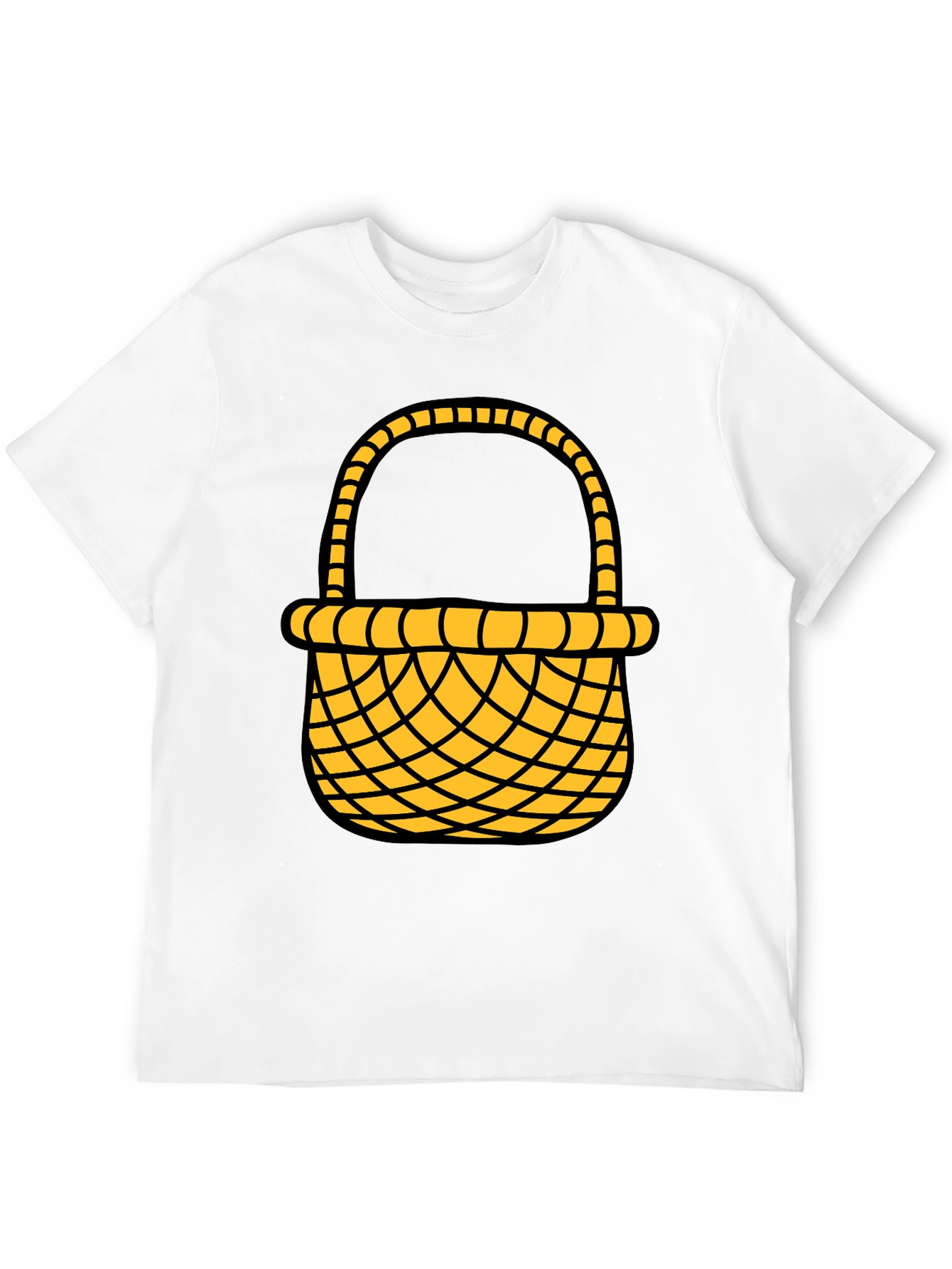 Easter Basket Graphic Tee - Black Cotton Blend Shirt