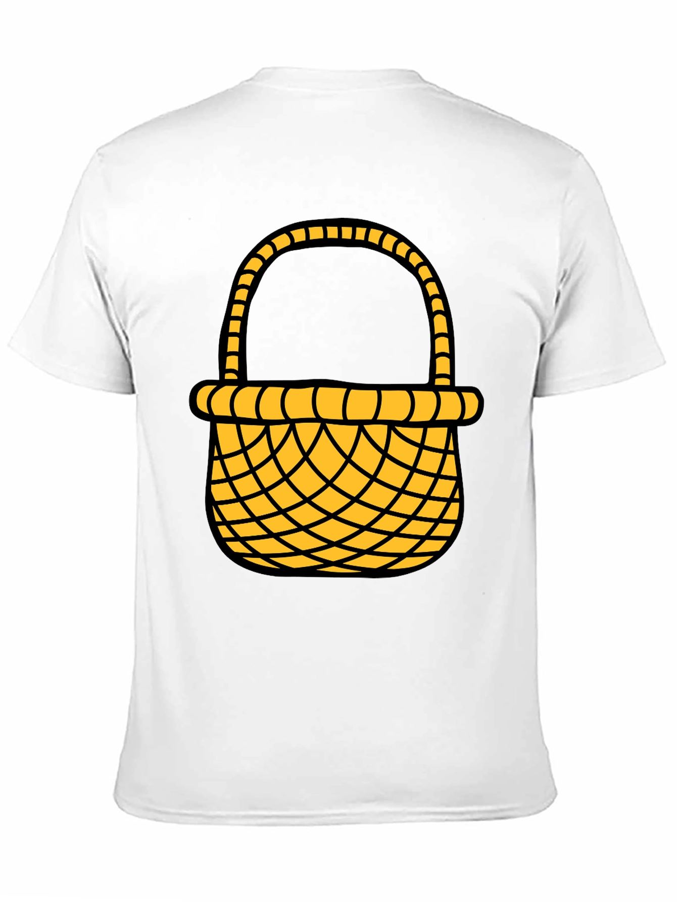 Easter Basket Graphic Tee - Black Cotton Blend Shirt