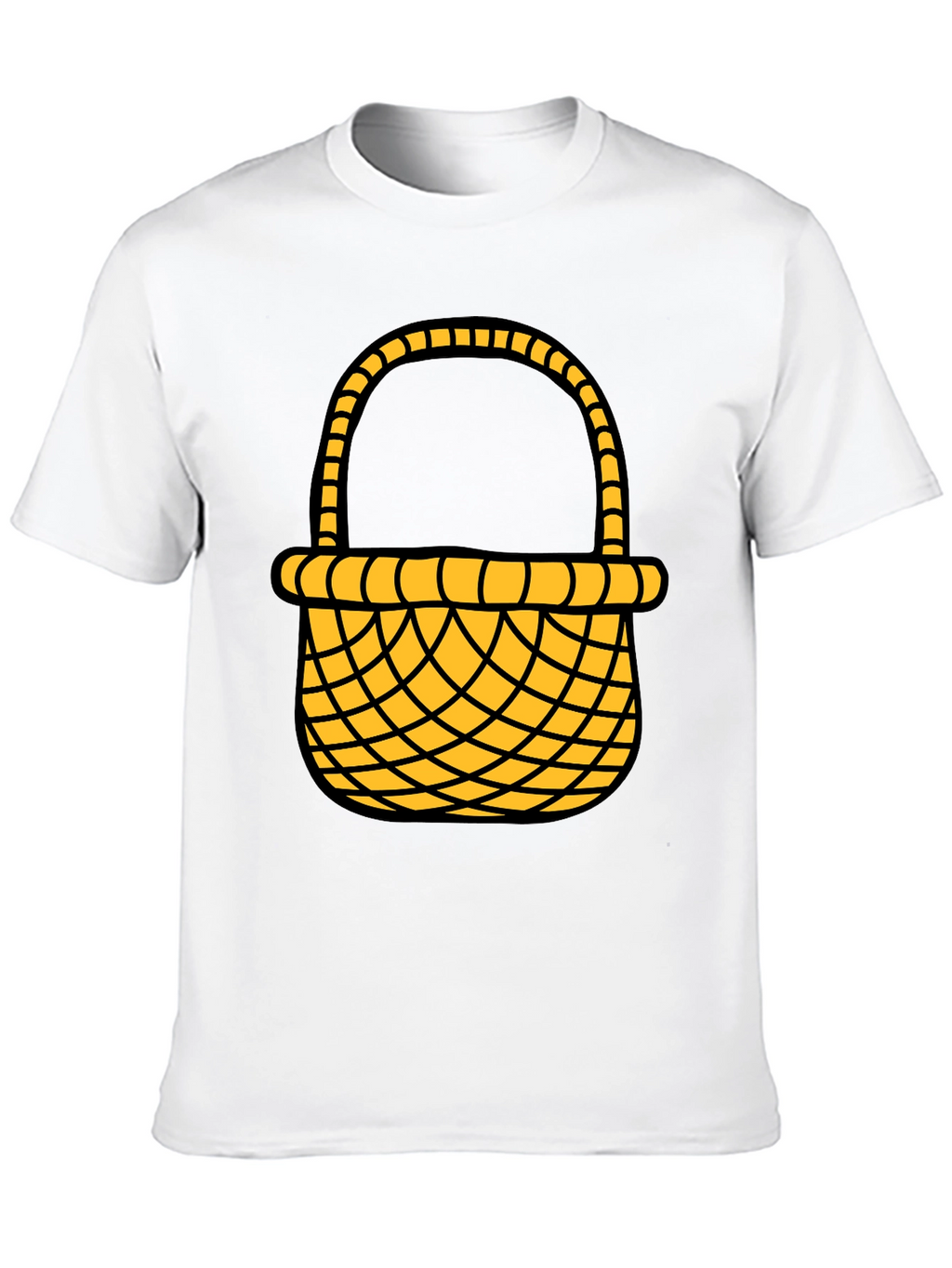 Easter Basket Graphic Tee - Black Cotton Blend Shirt