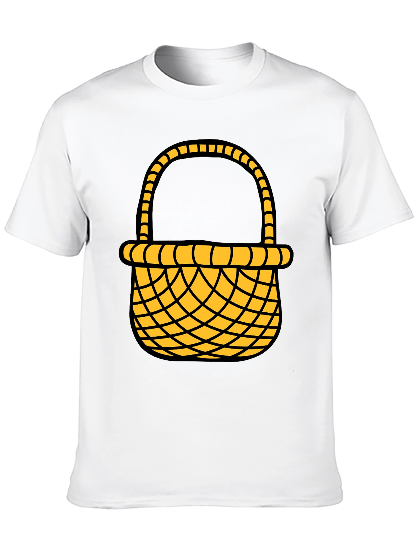 Easter Basket Graphic Tee - Black Cotton Blend Shirt