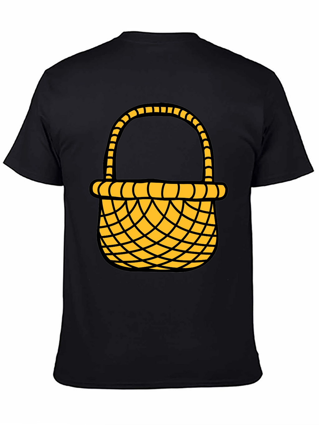 Easter Basket Graphic Tee - Black Cotton Blend Shirt