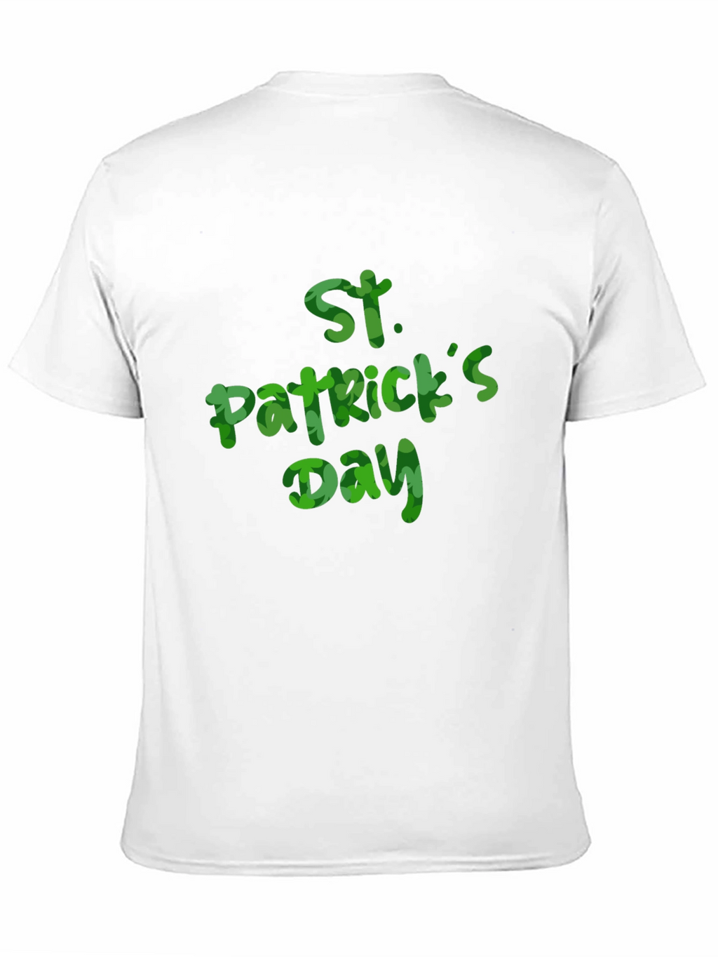 St. Patricks Day Clover Print Black T-Shirt