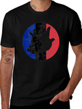 Rabbit Peace Sign Black T-Shirt