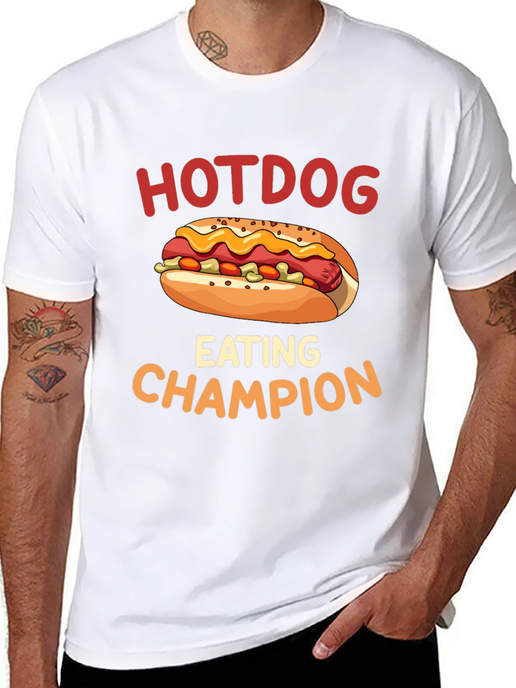 Hotdog Eating Champion Graphic T-Shirt