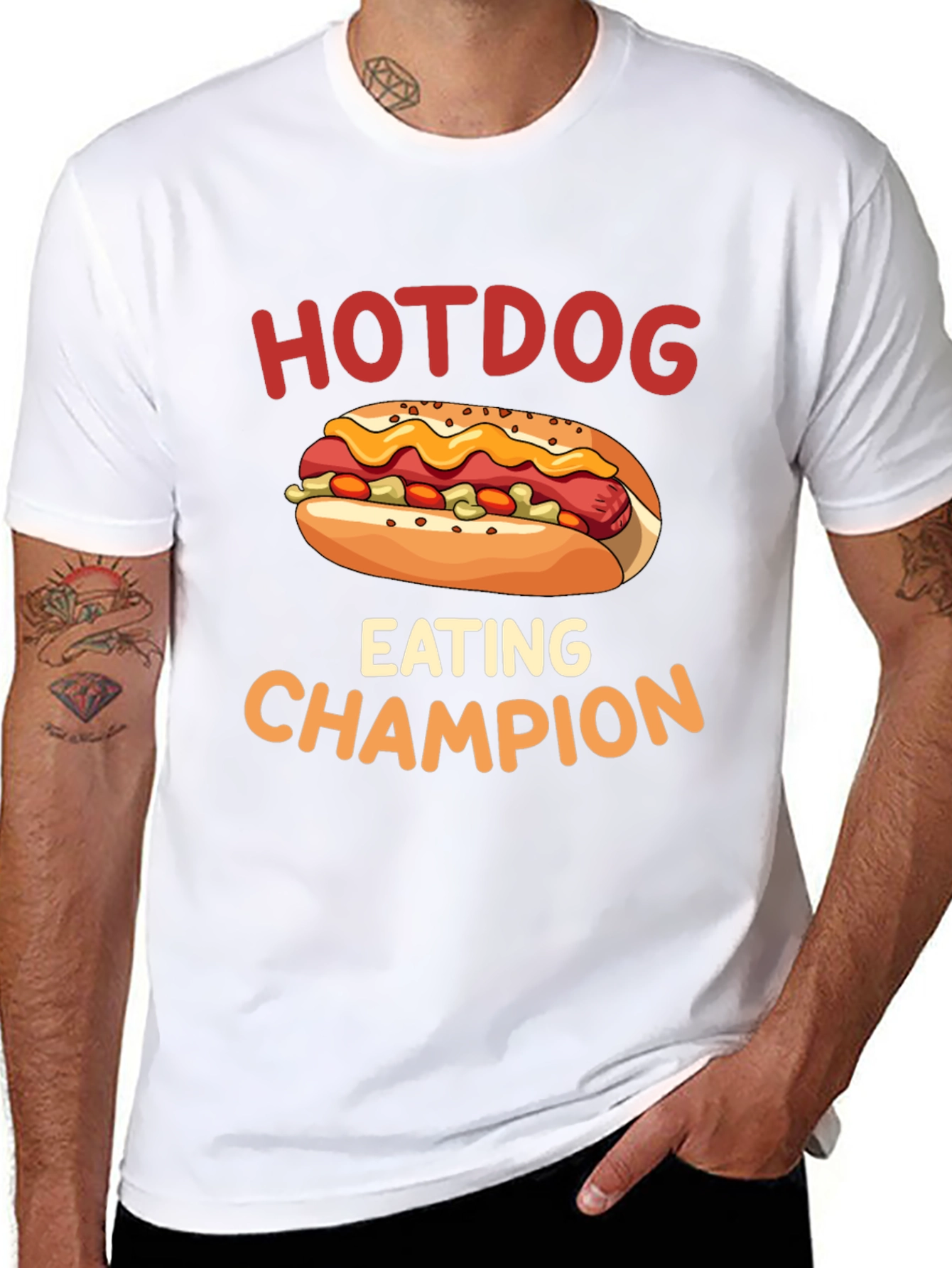 Hotdog Eating Champion Graphic T-Shirt