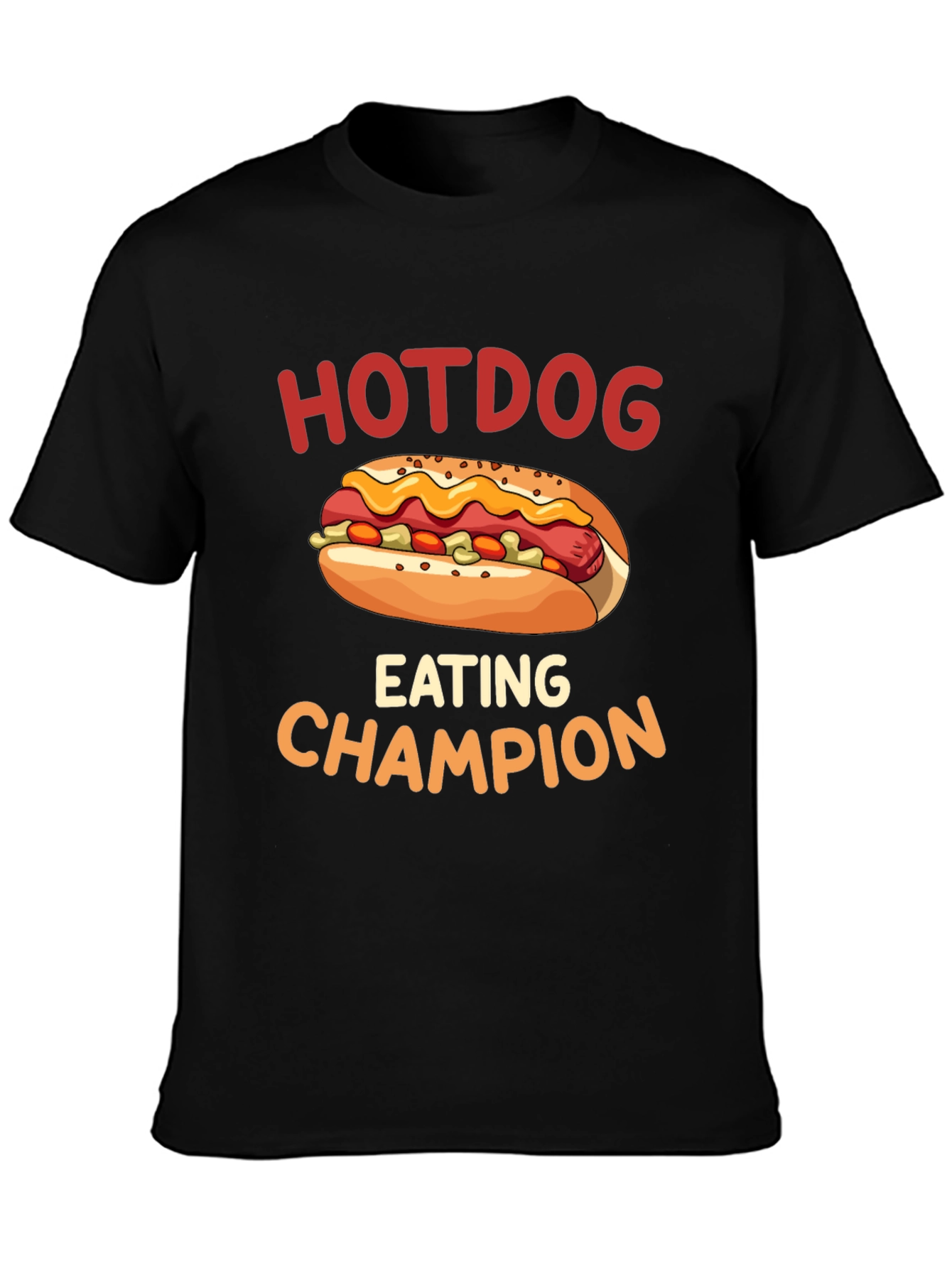 Hotdog Eating Champion Graphic T-Shirt