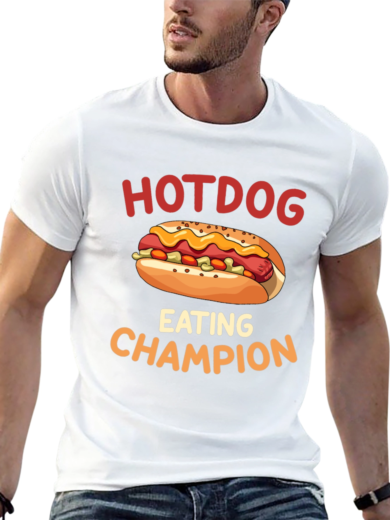 Hotdog Eating Champion Graphic T-Shirt