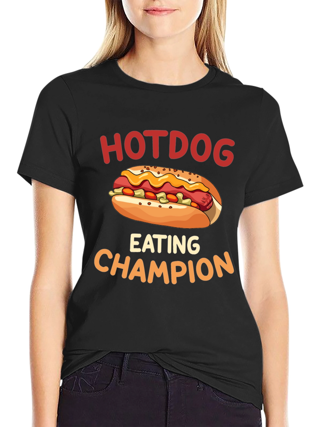 Hotdog Eating Champion Graphic T-Shirt
