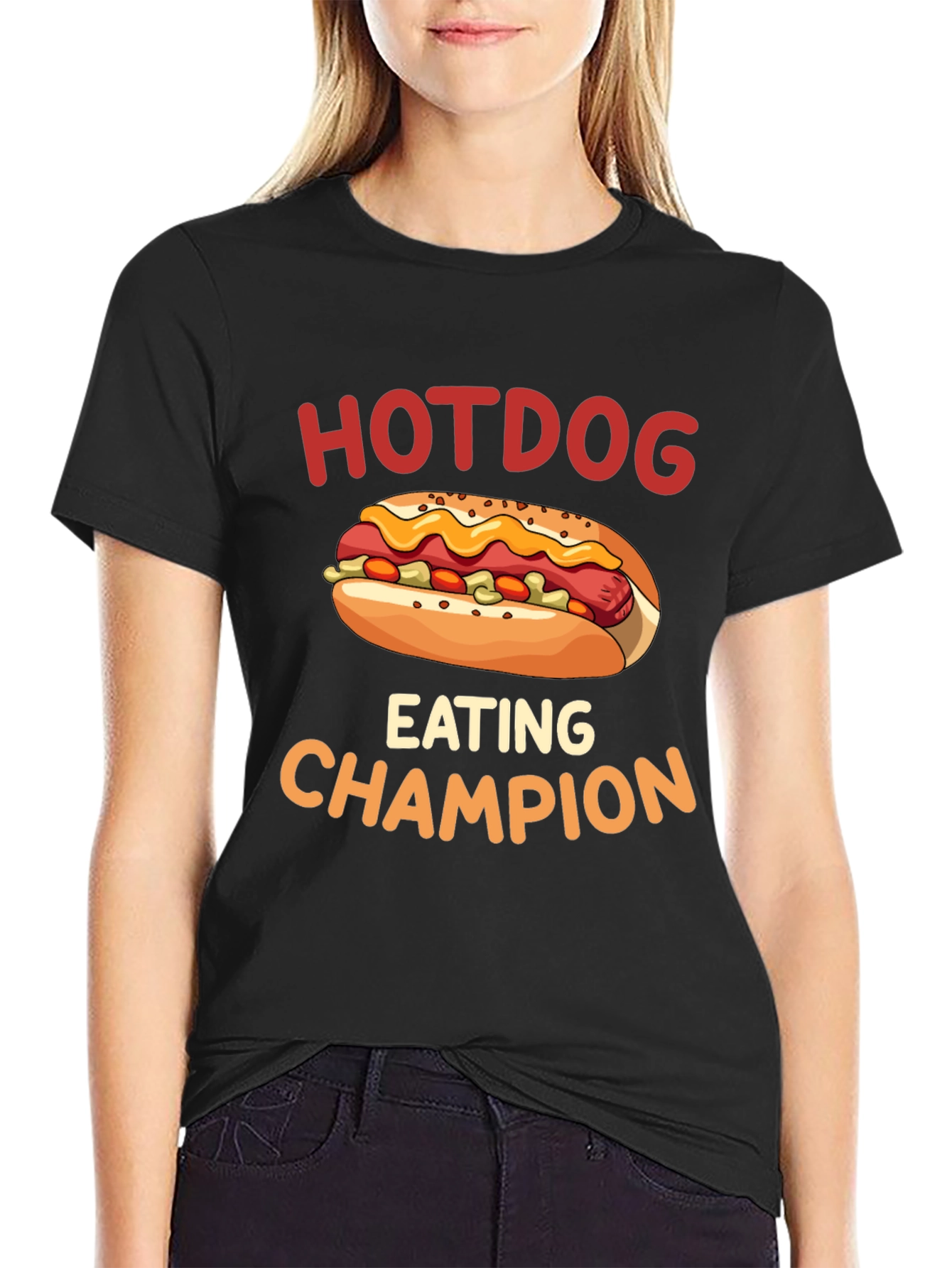 Hotdog Eating Champion Graphic T-Shirt