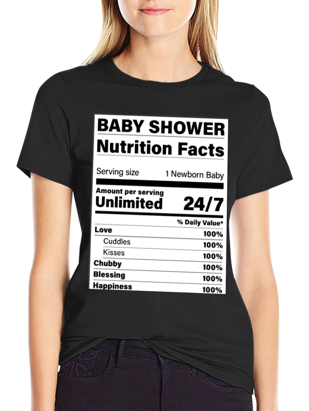 Baby Shower Nutrition Facts T-Shirt