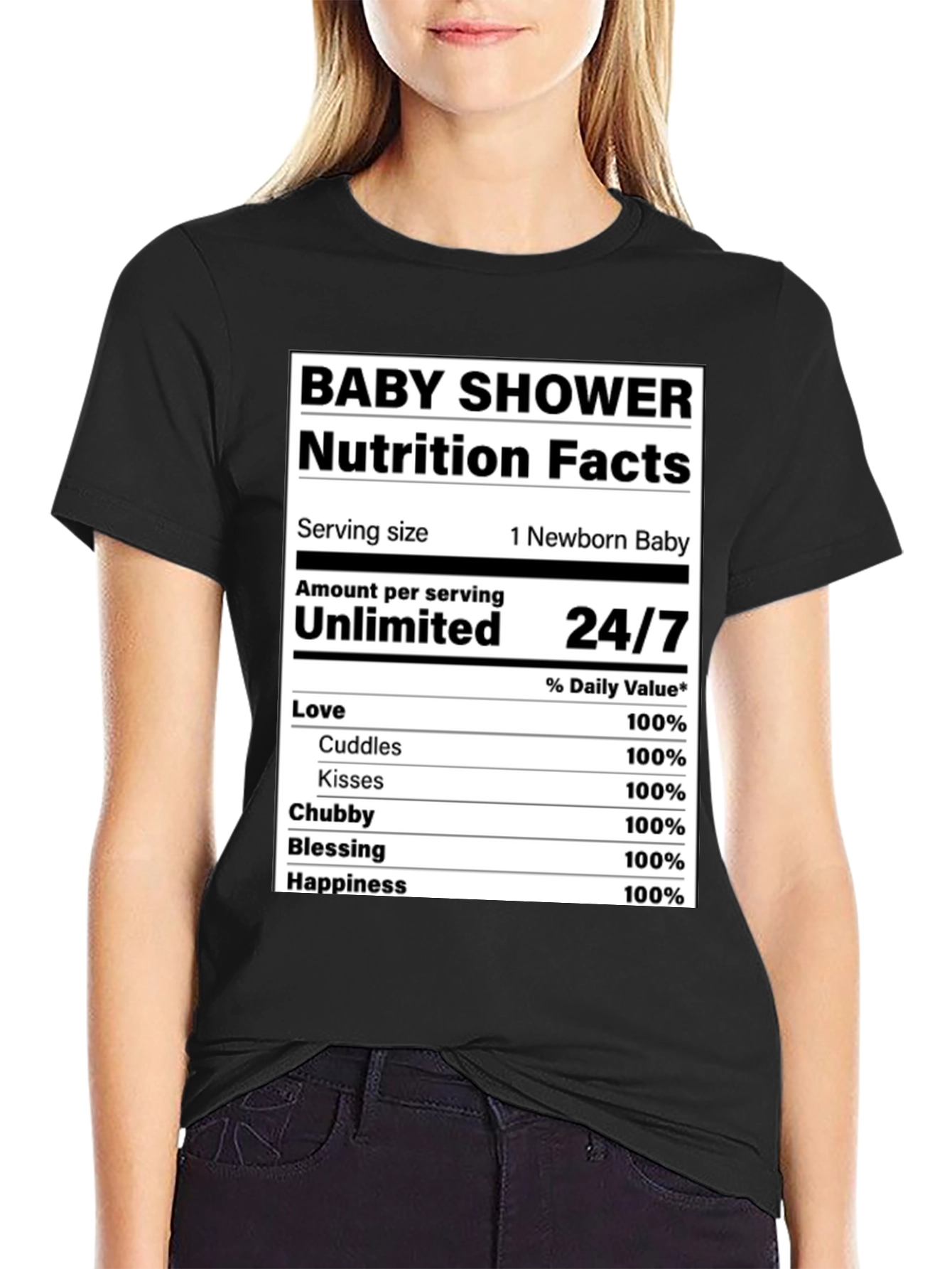 Baby Shower Nutrition Facts T-Shirt