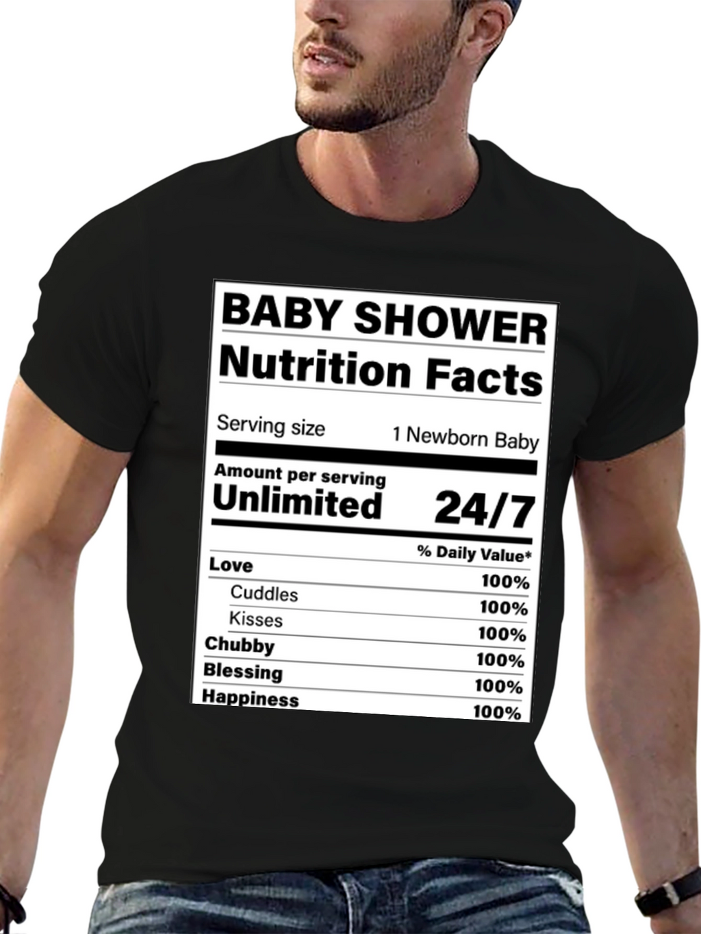Baby Shower Nutrition Facts T-Shirt