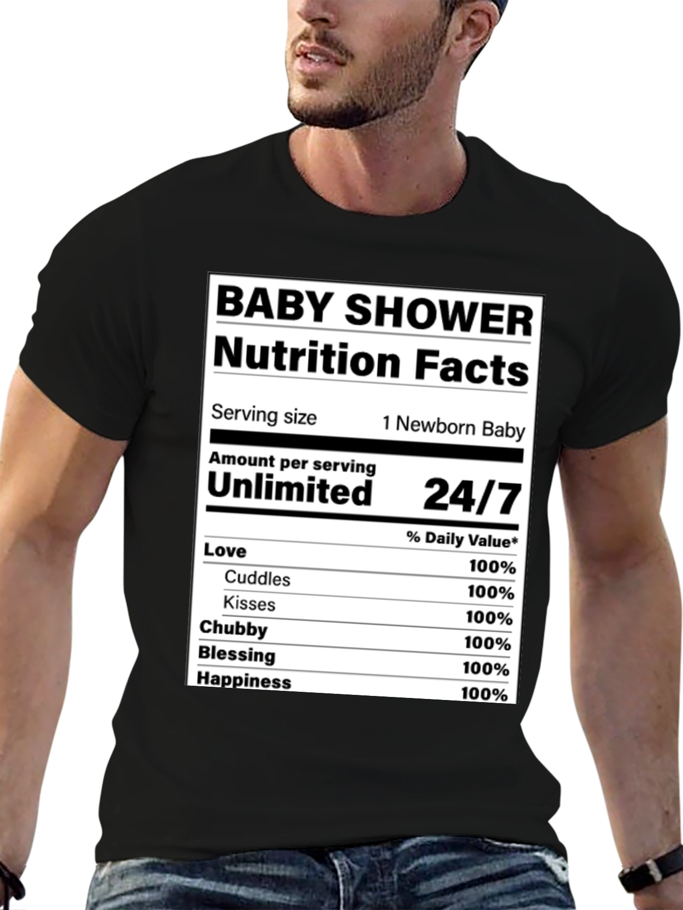 Baby Shower Nutrition Facts T-Shirt