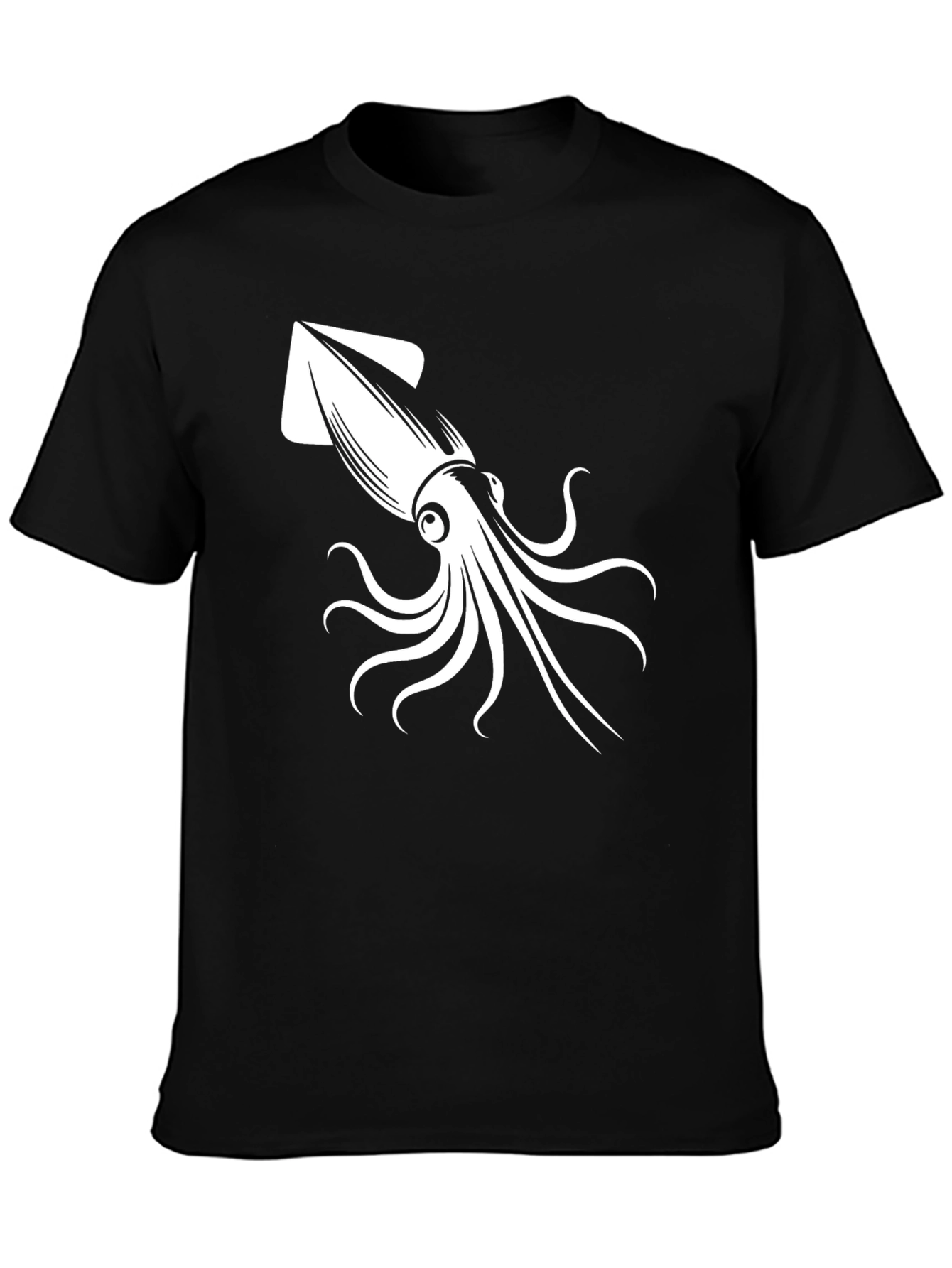 Squid Graphic T-Shirt - Black Cotton Tee