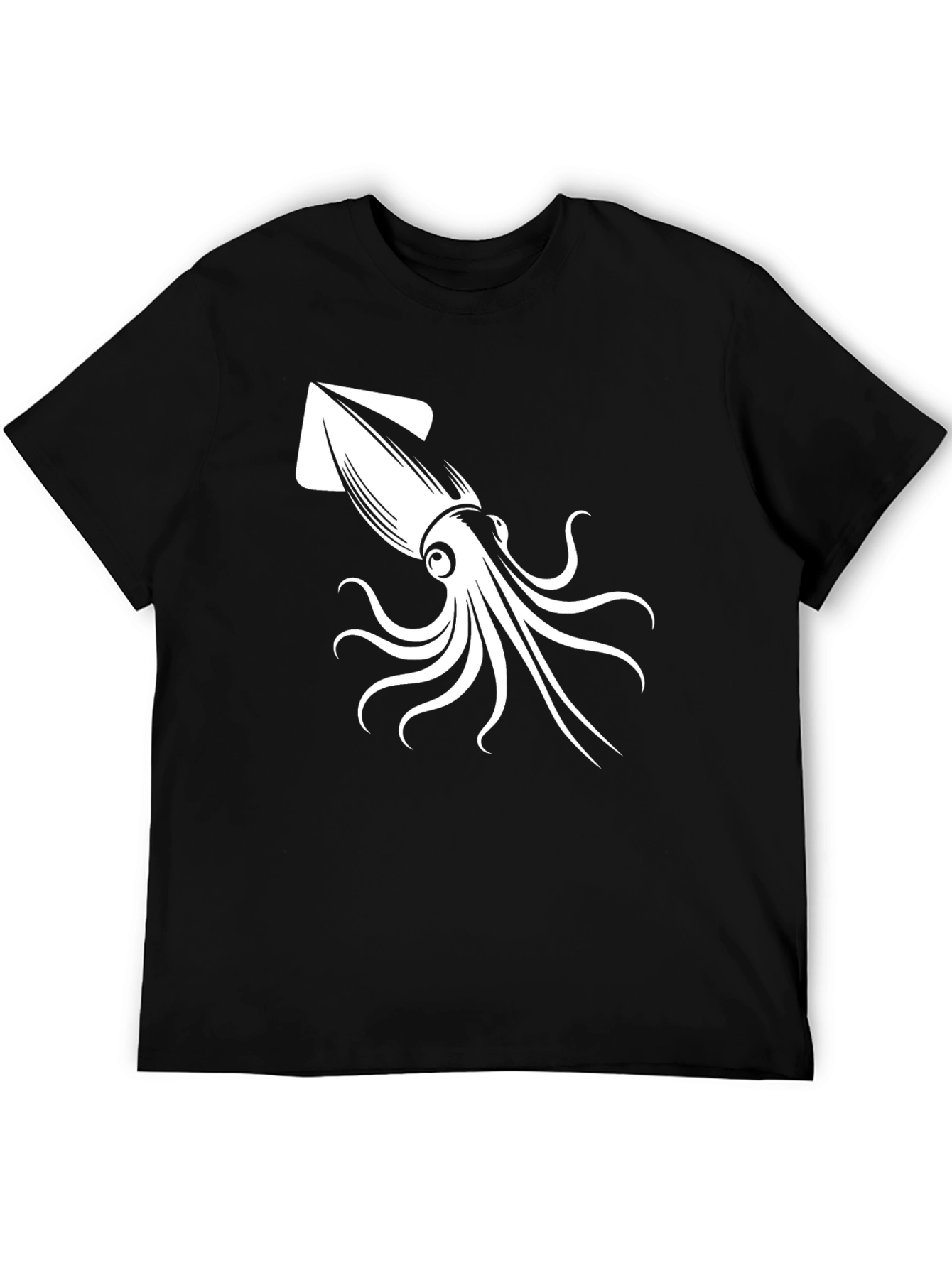 Squid Graphic T-Shirt - Black Cotton Tee