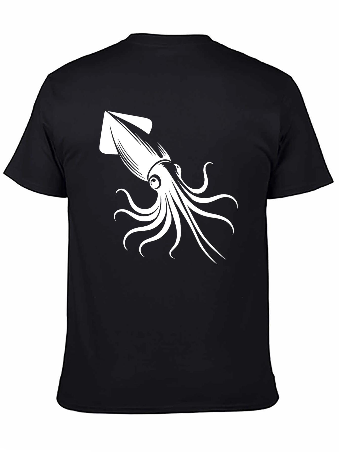 Squid Graphic T-Shirt - Black Cotton Tee