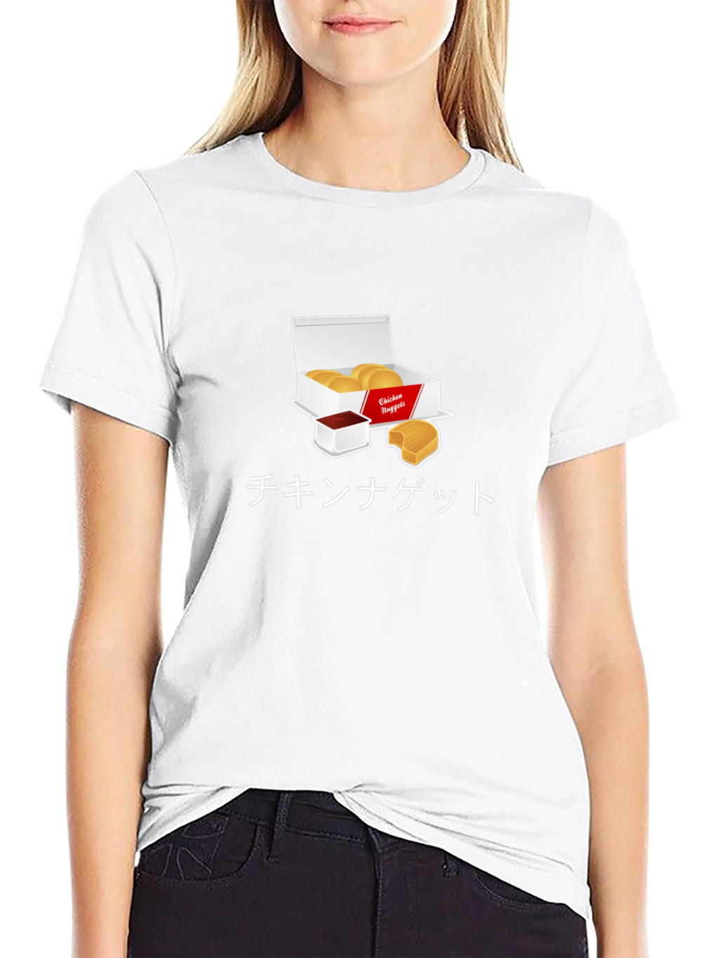 Chicken Nugget Japanese Text T-Shirt