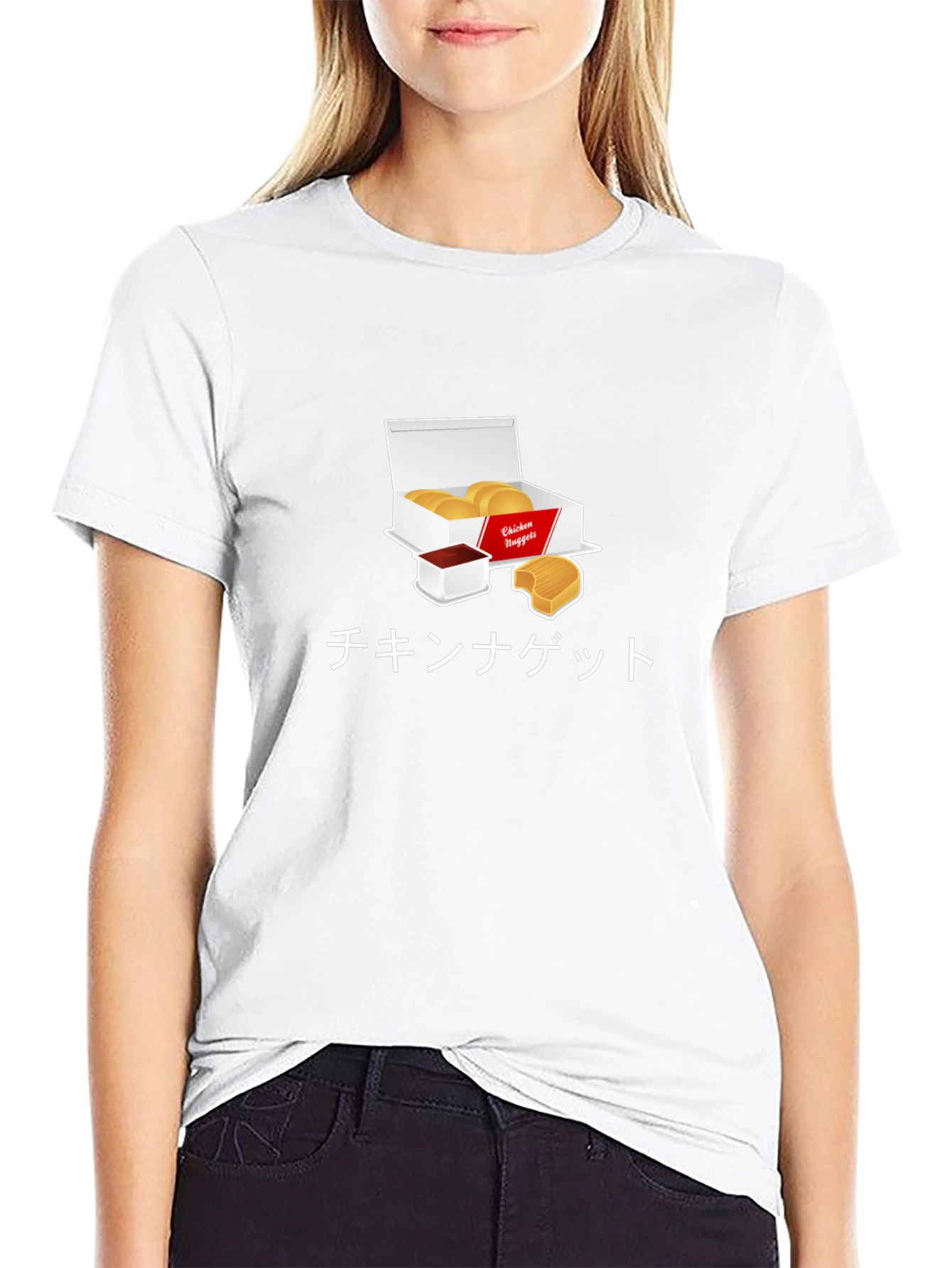 Chicken Nugget Japanese Text T-Shirt