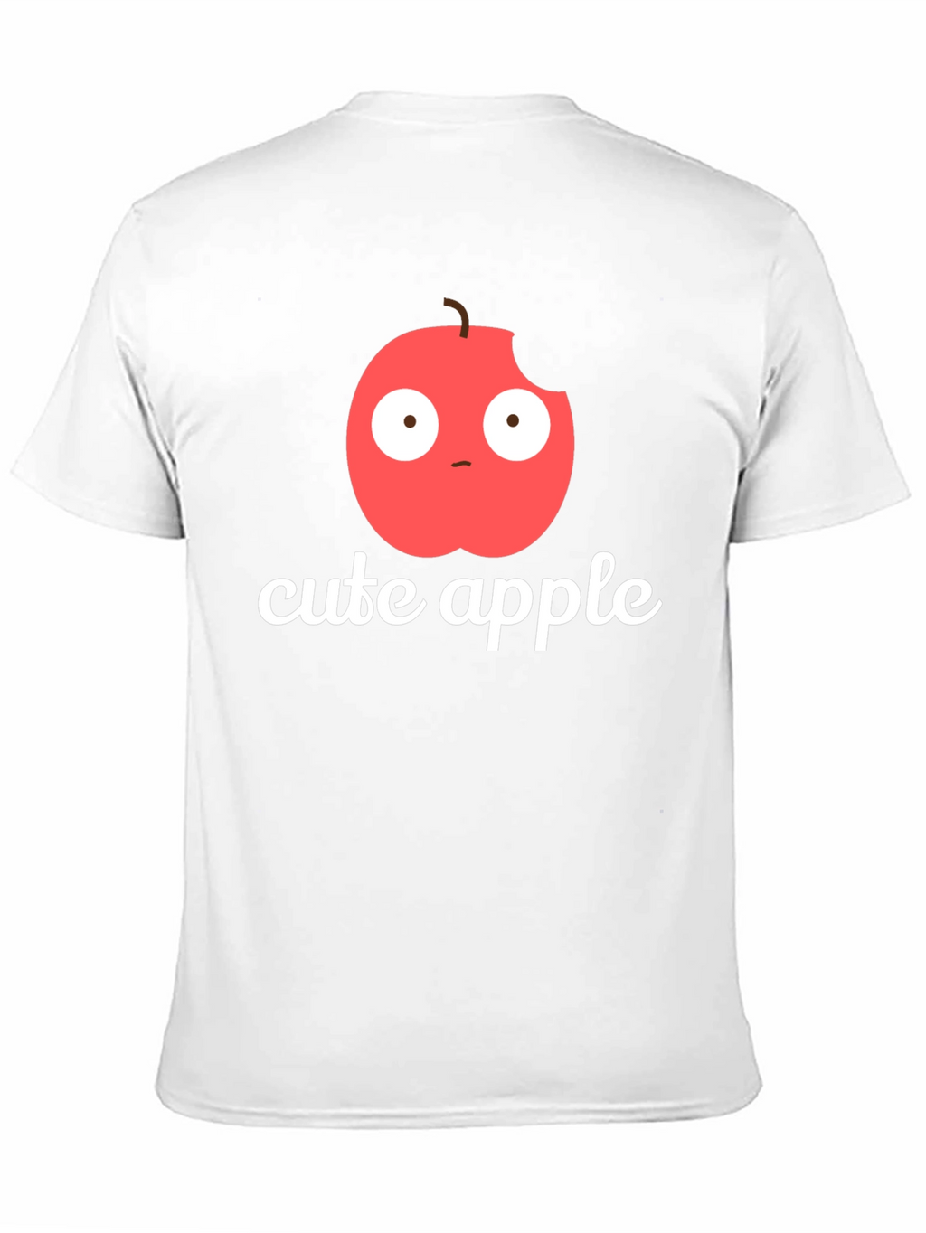 Cute Apple Graphic Print T-Shirt -  Mens Black Tee