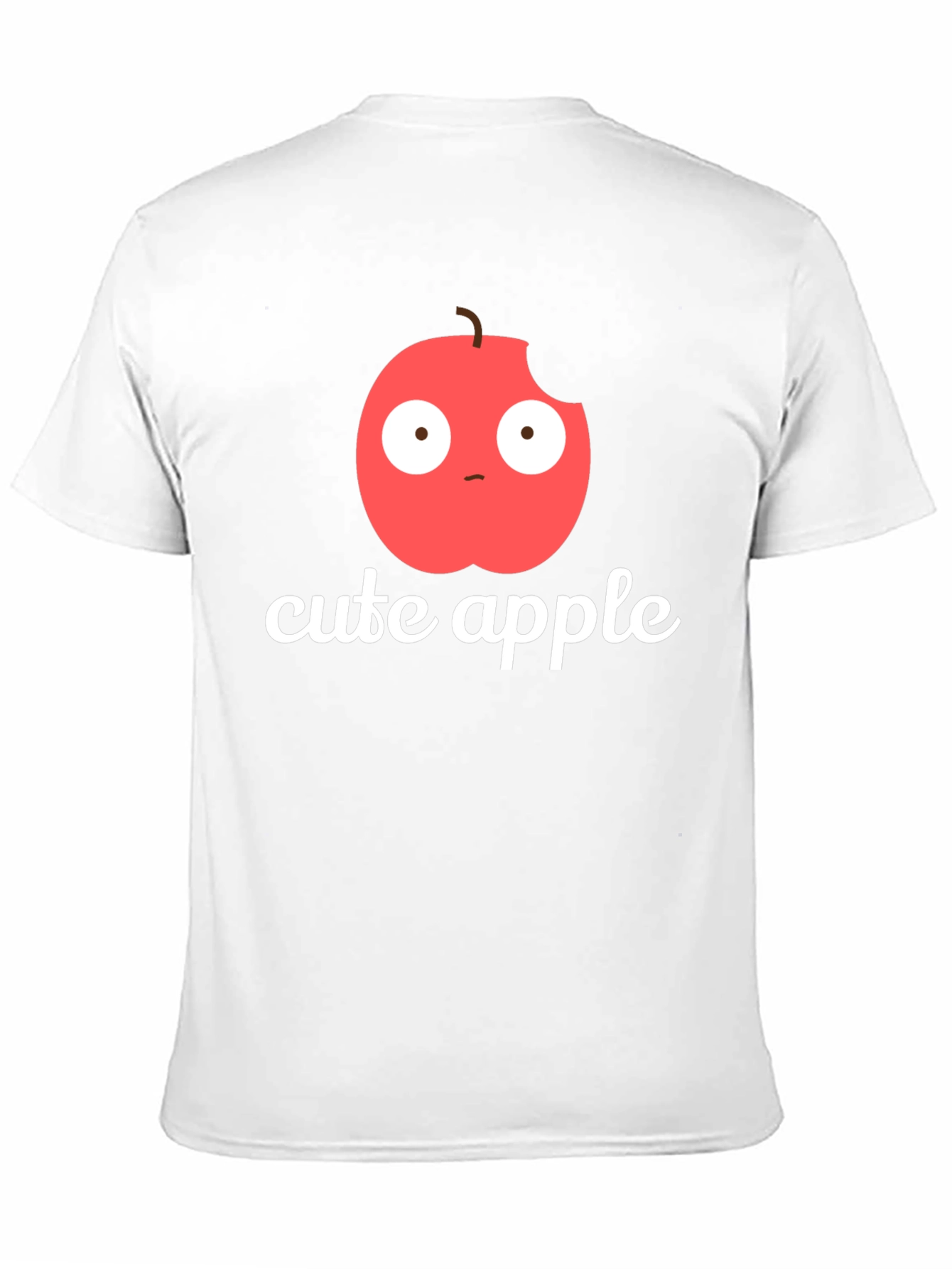 Cute Apple Graphic Print T-Shirt -  Mens Black Tee