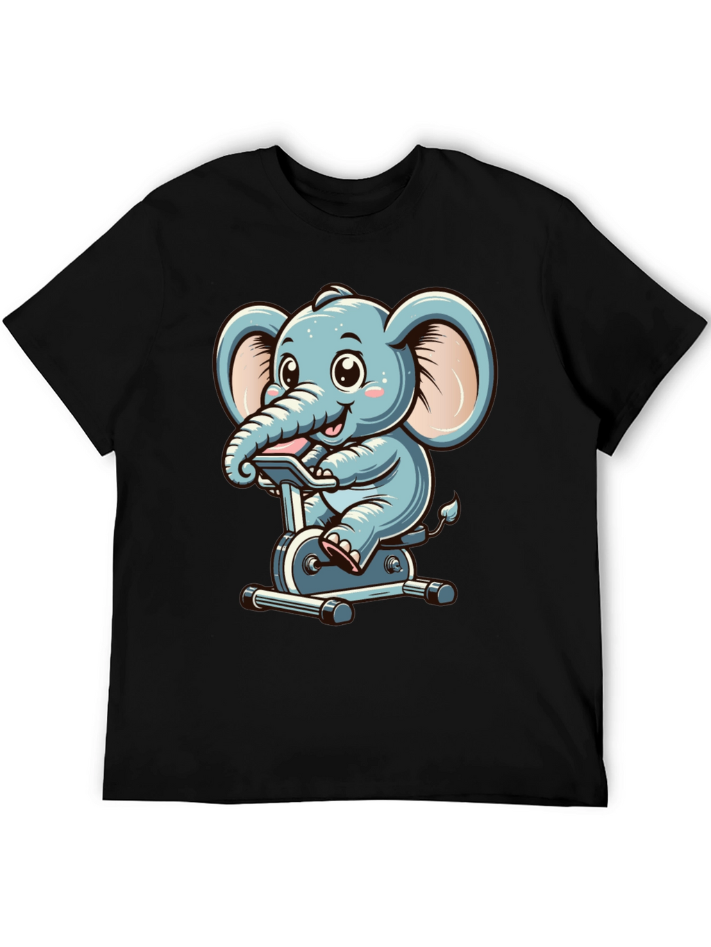 Elephant on Exercise Bike T-Shirt