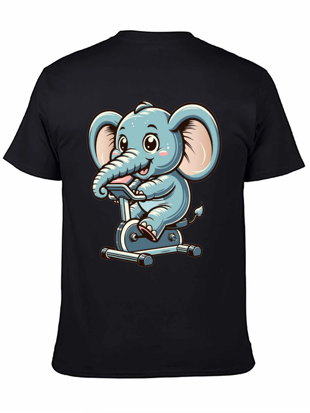 Elephant on Exercise Bike T-Shirt
