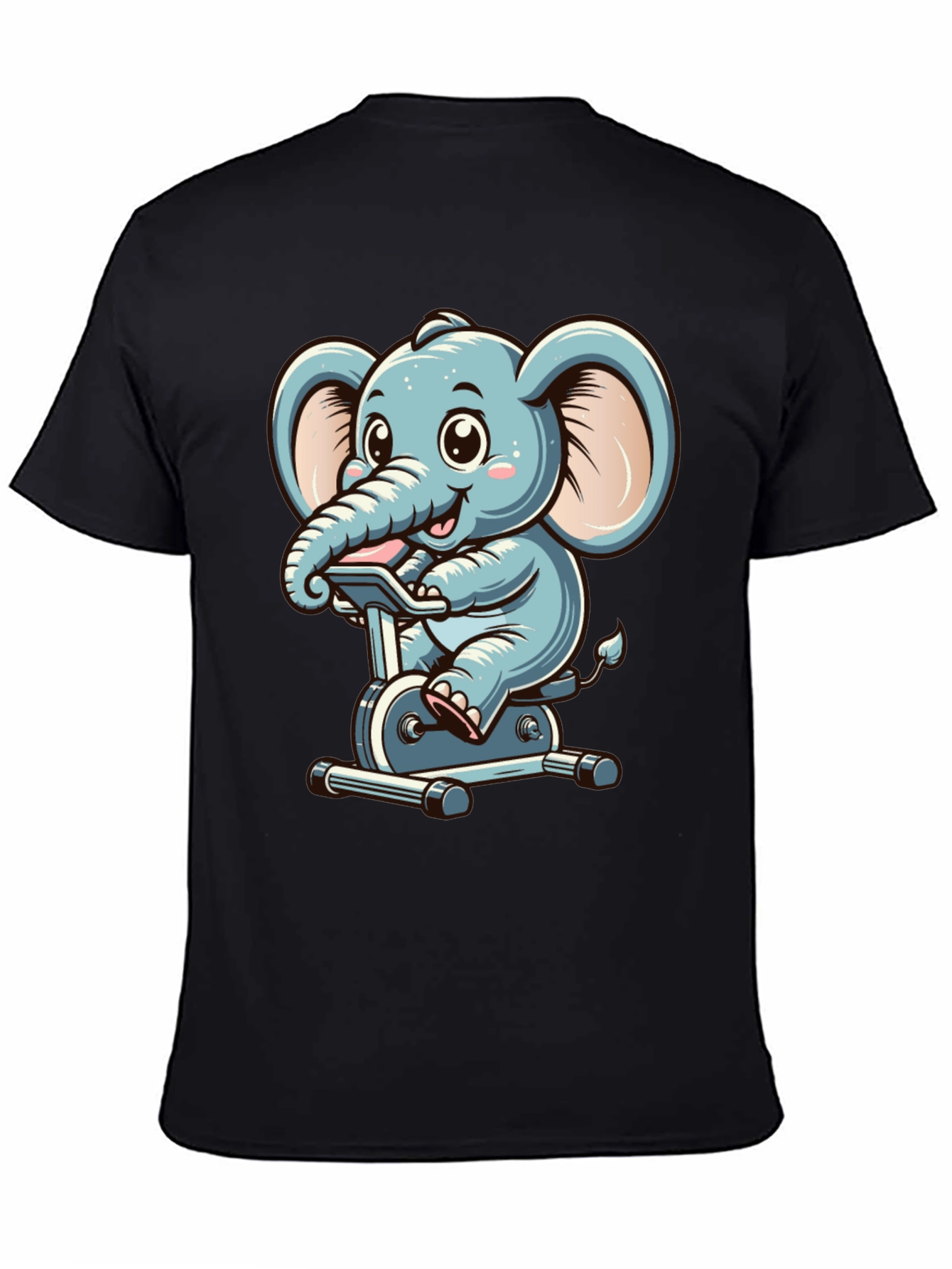 Elephant on Exercise Bike T-Shirt