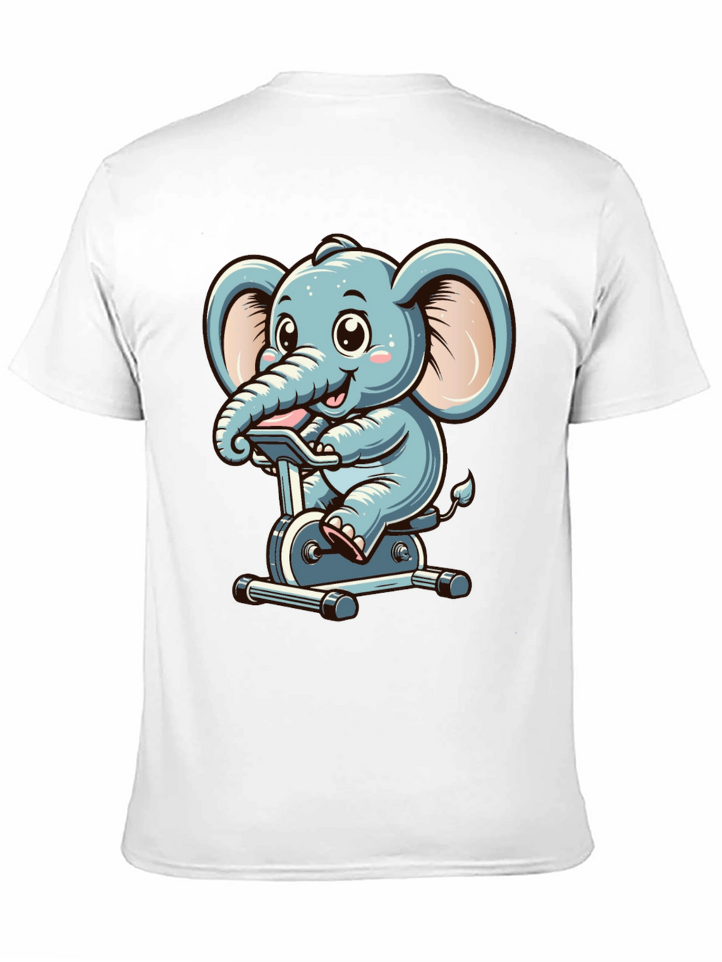 Elephant on Exercise Bike T-Shirt
