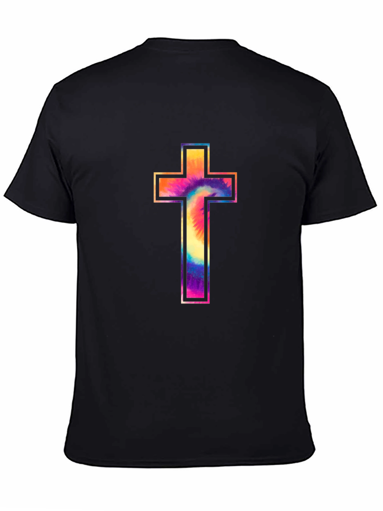 Tie-Dye Cross Graphic Tee - Stylish Christian Apparel
