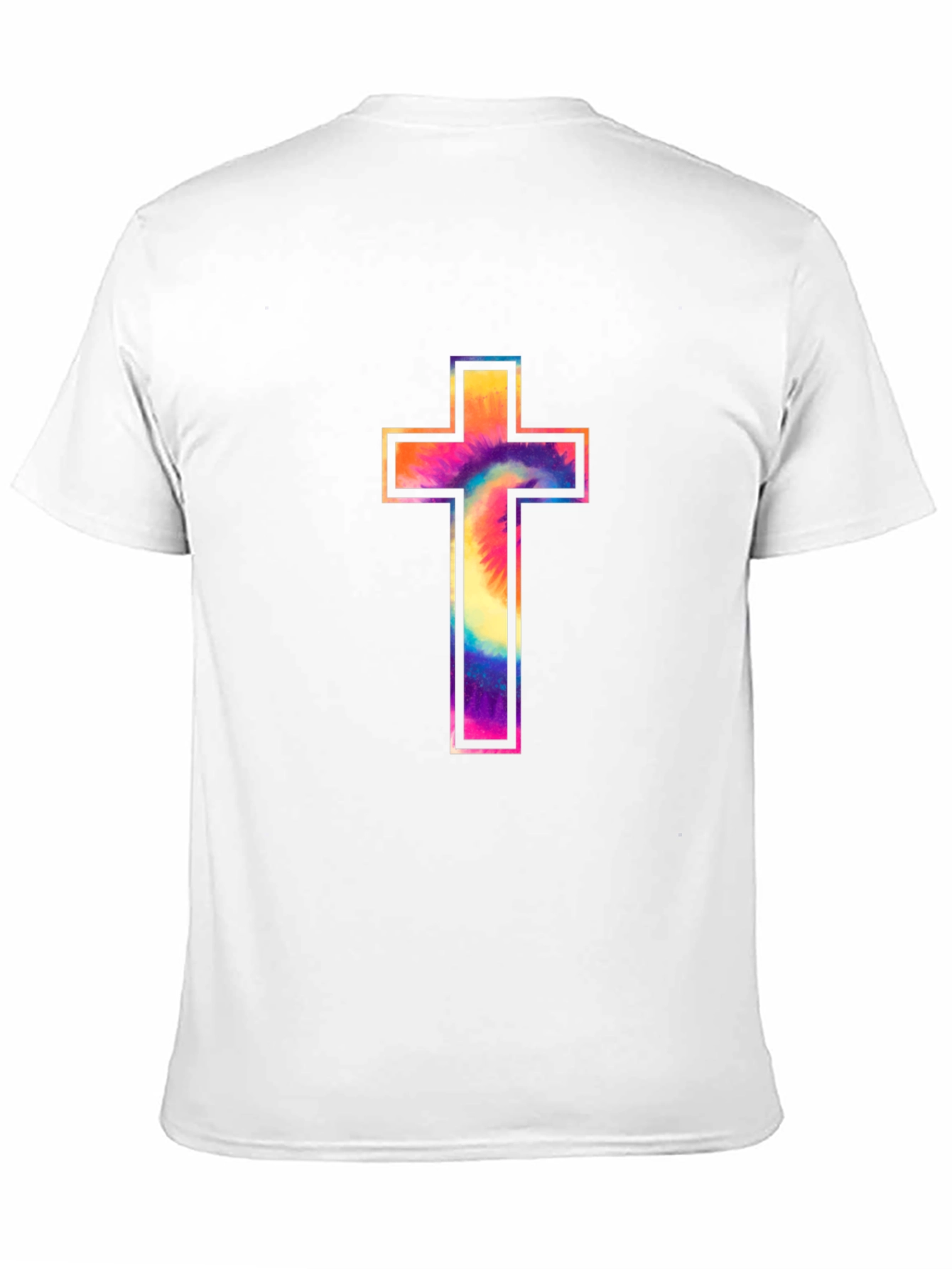 Tie-Dye Cross Graphic Tee - Stylish Christian Apparel